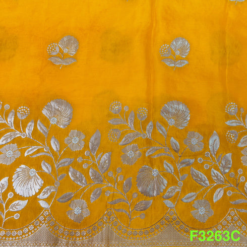 Zari Work Upara Silk Fabric-F3263